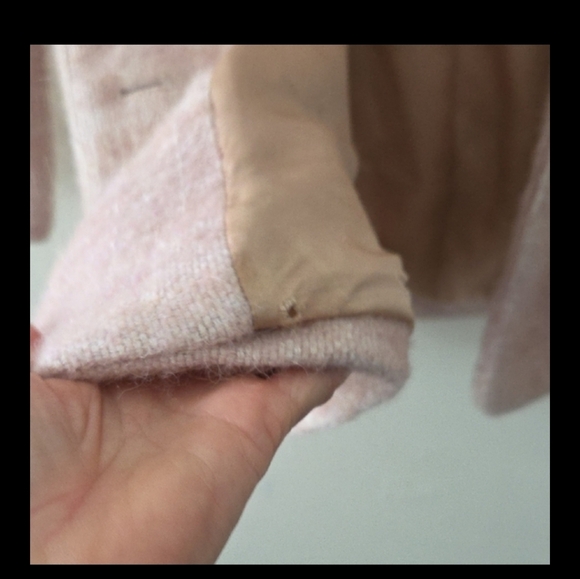 SÉZANE Pink Wool Blend Shawl Collar Coat Soft Rose Melange Size 38 M - Picture 13 of 15